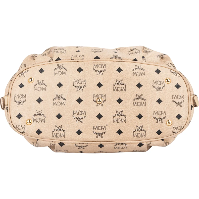 MCM Monogram Visetos Hobo Shoulder Bag