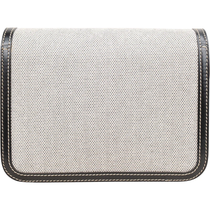 Burberry Canvas Bicolor Leather Small TB Crossbody Bag