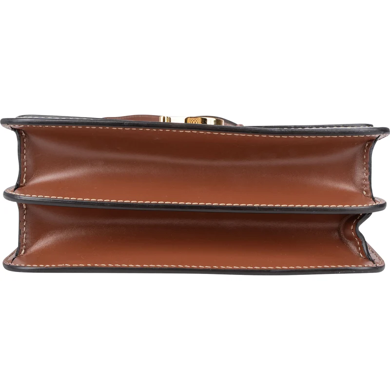 Burberry Canvas Bicolor Leather Small TB Crossbody Bag