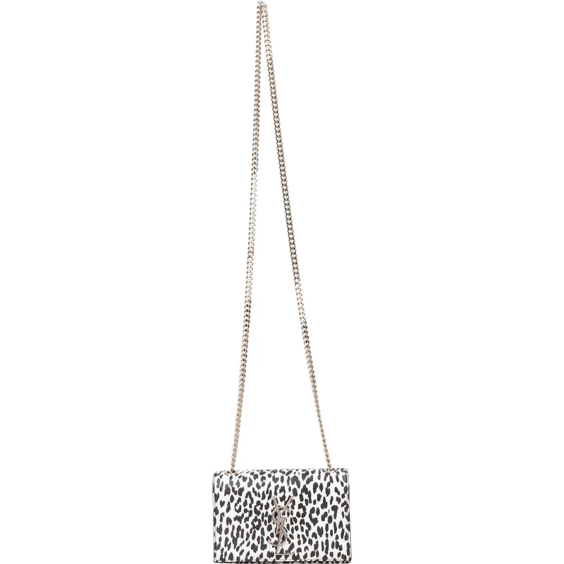 Saint Laurent Leopard Print Mini Kate Crossbody Bag
