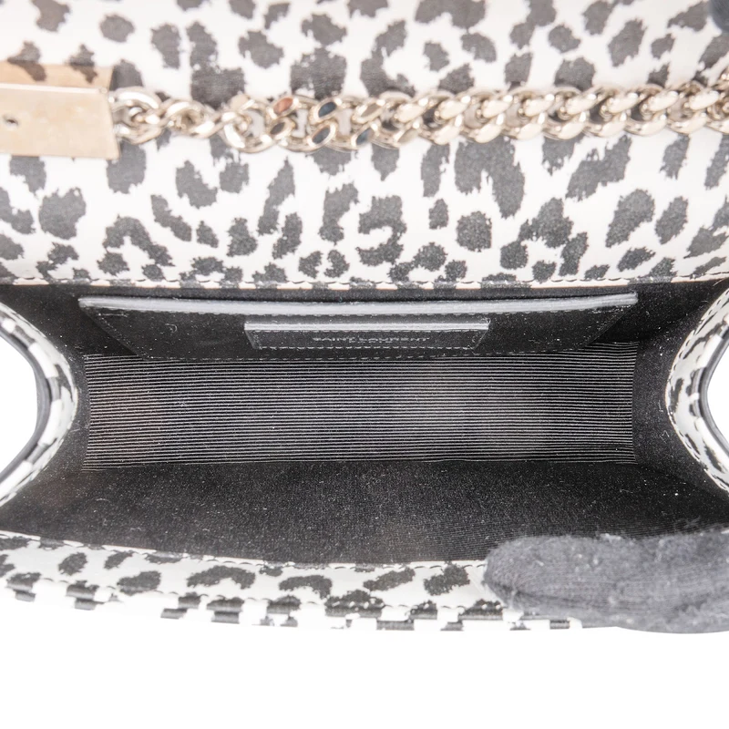 Saint Laurent Leopard Print Mini Kate Crossbody Bag