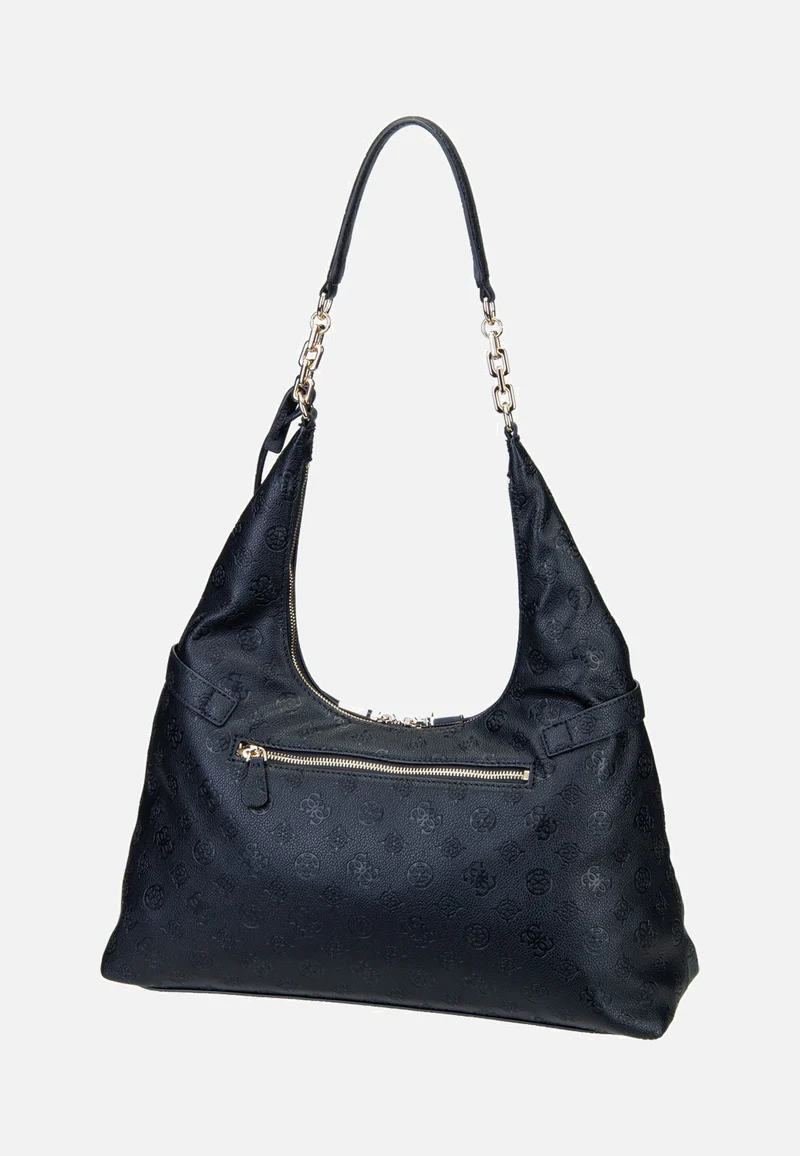 Ella Logo 46010 Black Logo - Hobo Bag