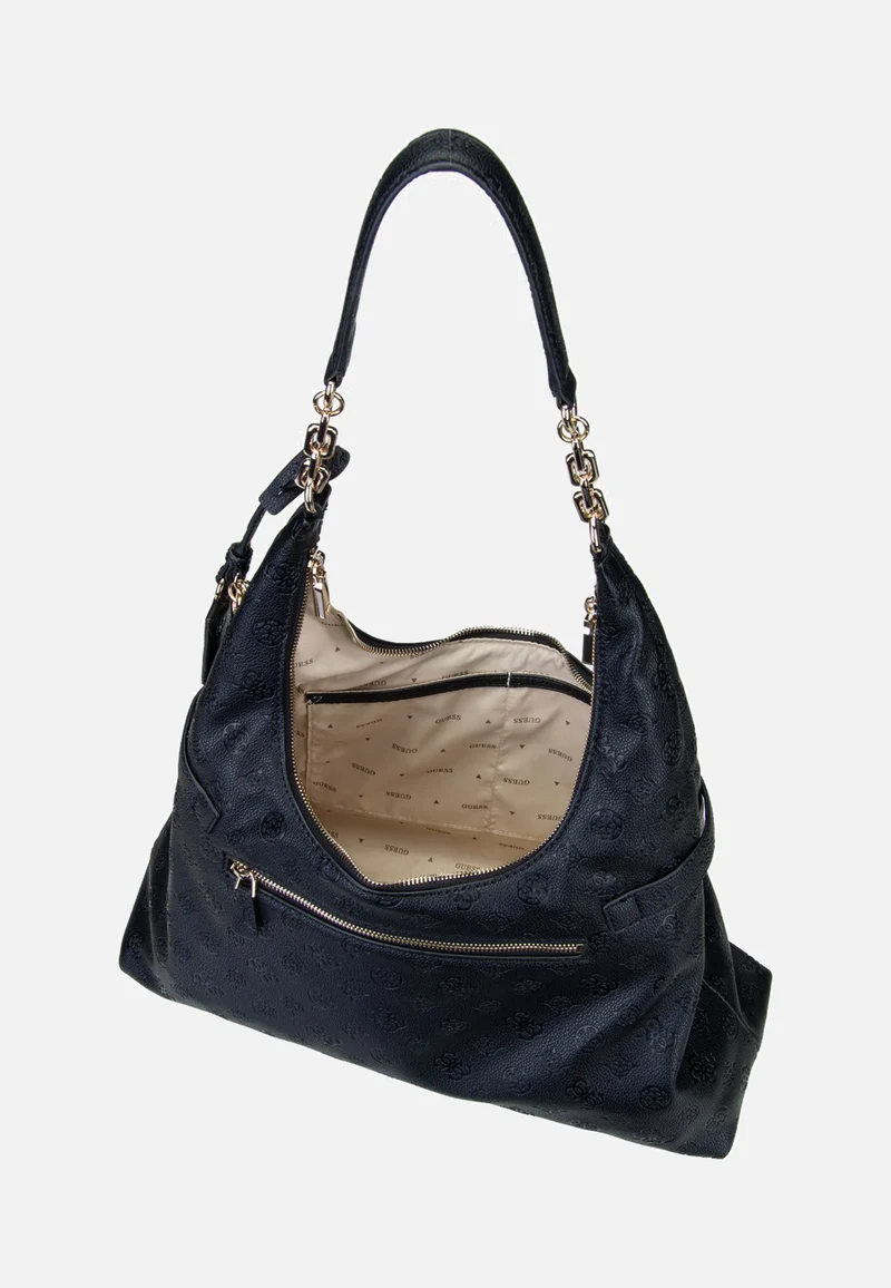 Ella Logo 46010 Black Logo - Hobo Bag