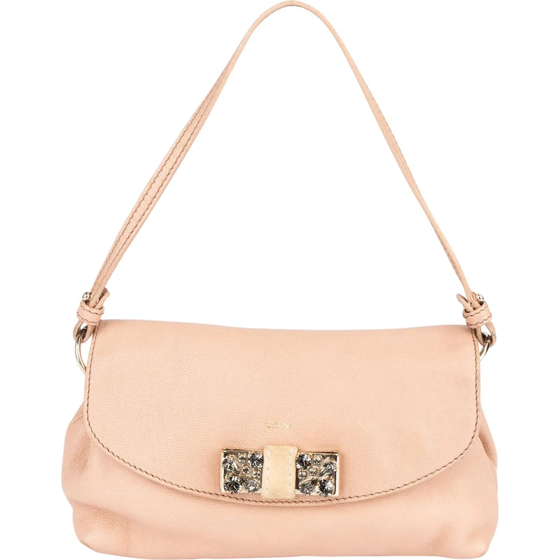 Chloé Leather Lily Ribbon Pochette Handbag