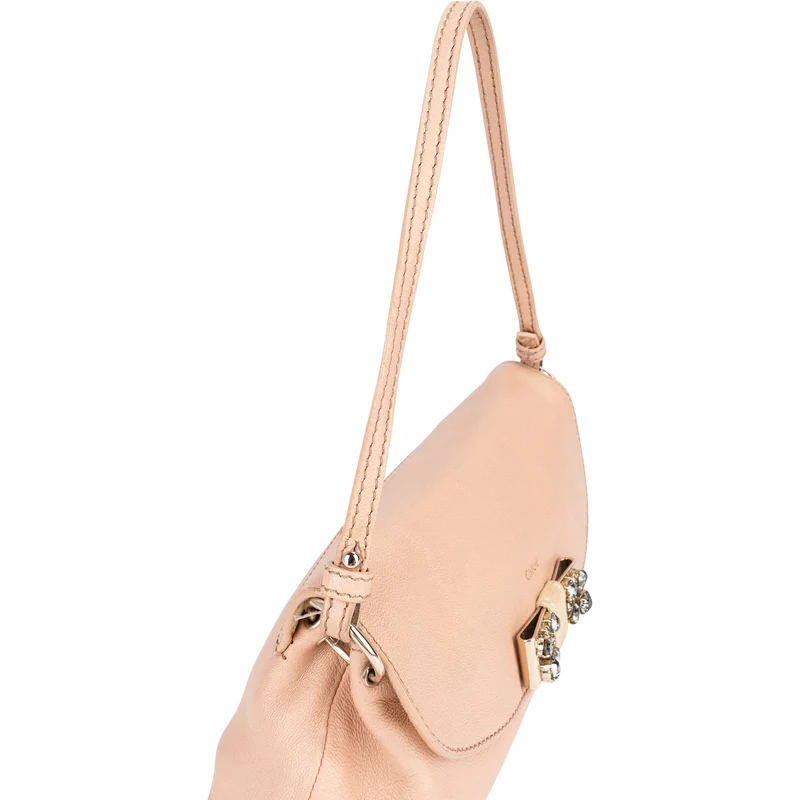 Chloé Leather Lily Ribbon Pochette Handbag