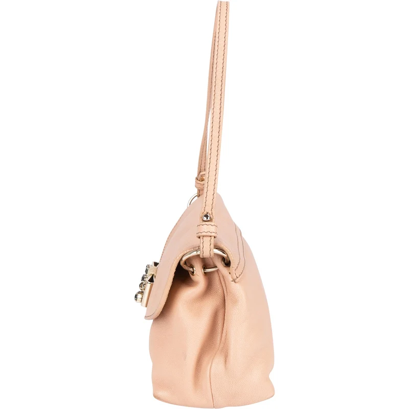 Chloé Leather Lily Ribbon Pochette Handbag
