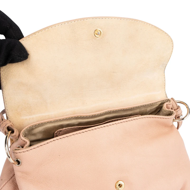 Chloé Leather Lily Ribbon Pochette Handbag