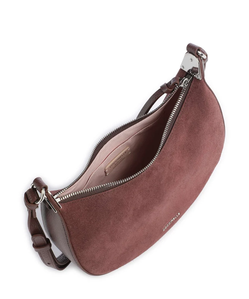 Coccinelle Fujiko Suede Umhängetasche berry