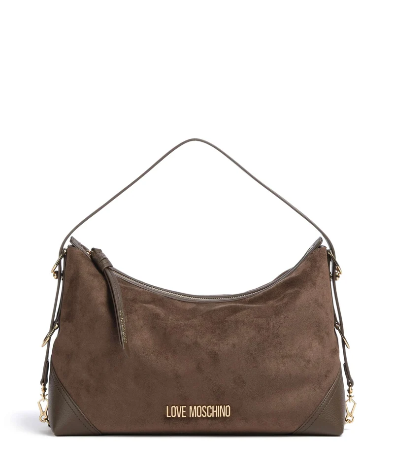 Love Moschino Signature Beuteltasche marrone
