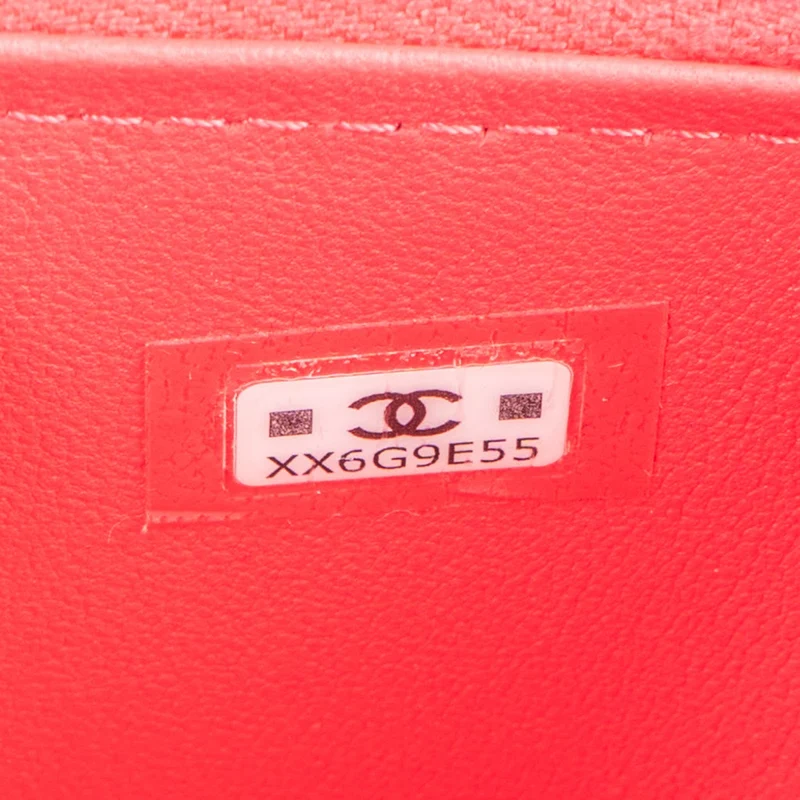 Chanel Quilted Lambskin Crystal Emblem CC Vanity Case Crossbody Bag