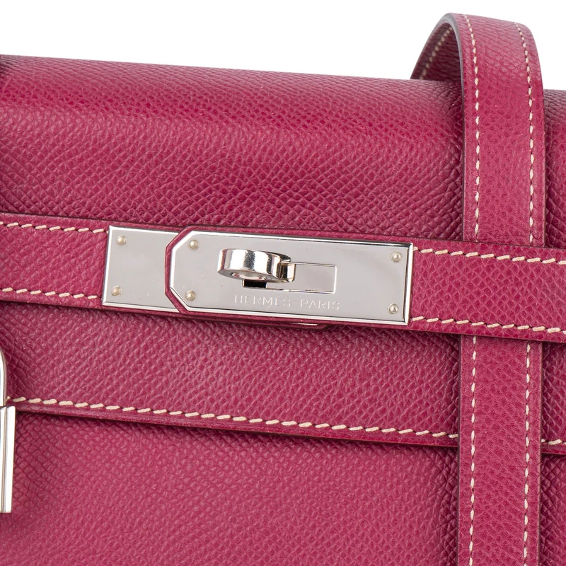 Hermès Pink Epsom Leather Kelly Sellier 28 Handbag