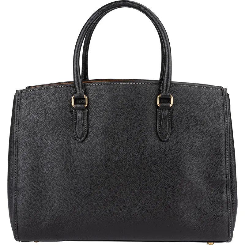 Coach Pebbled Leather Brooke Carryall 36 Satchel Handbag