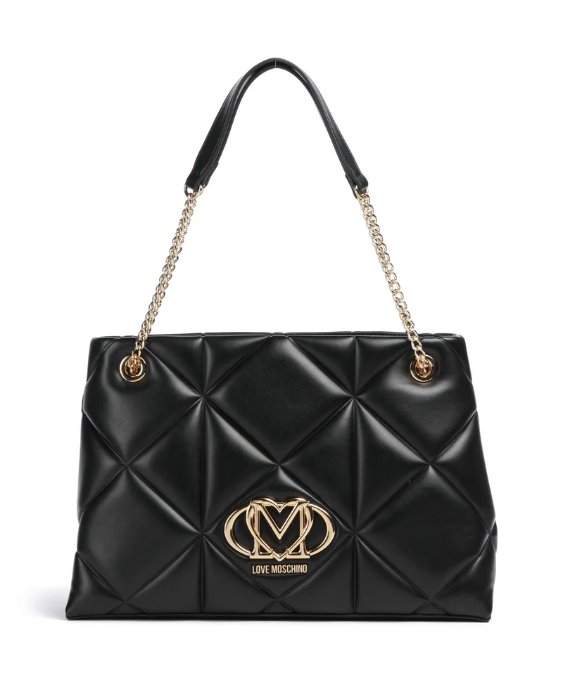 Love Moschino Embossed Q Shopper nero