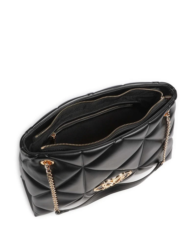 Love Moschino Embossed Q Shopper nero