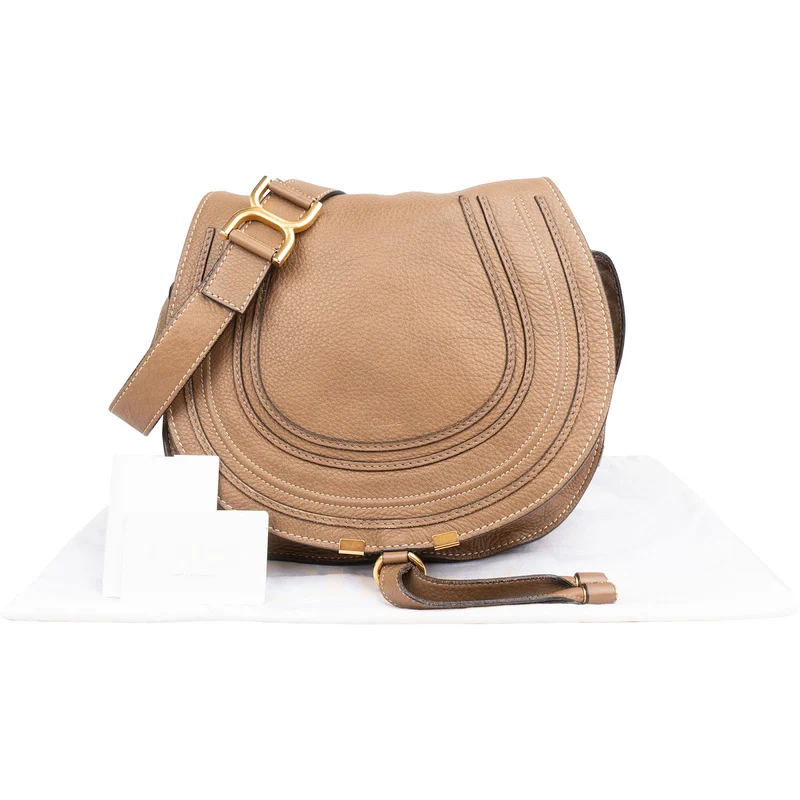 Chloé Grained Calfskin Marcie Saddle Crossbody Bag