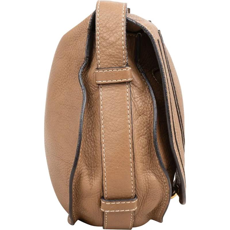 Chloé Grained Calfskin Marcie Saddle Crossbody Bag