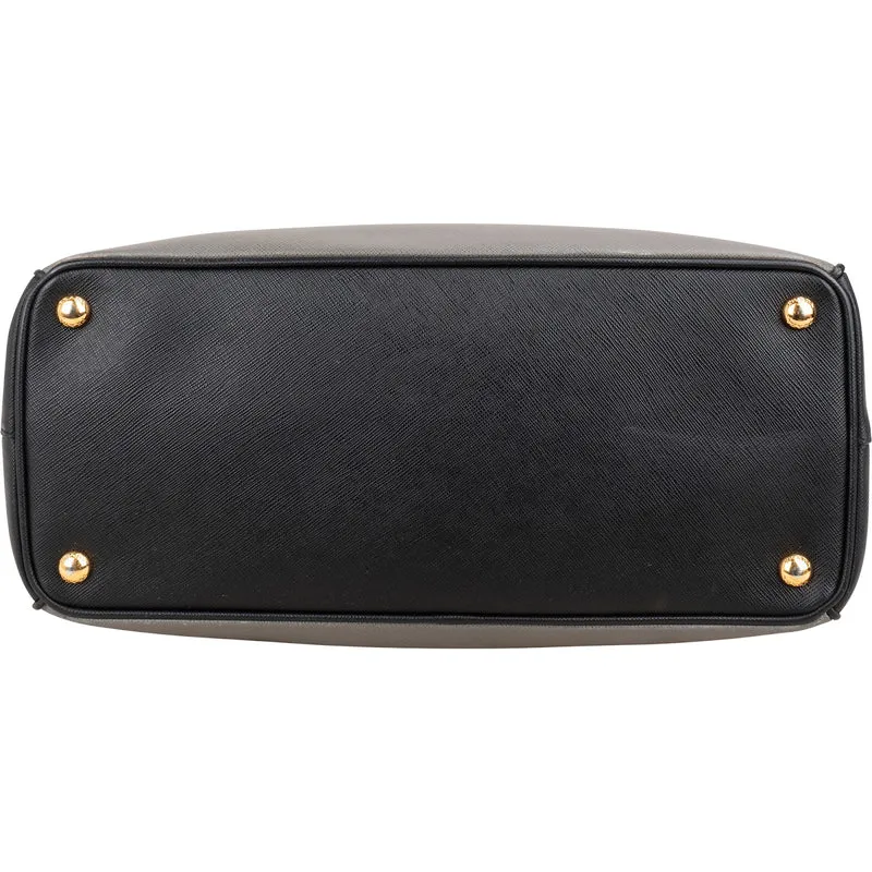 Prada Bicolor Saffiano Leather Galleria Handbag