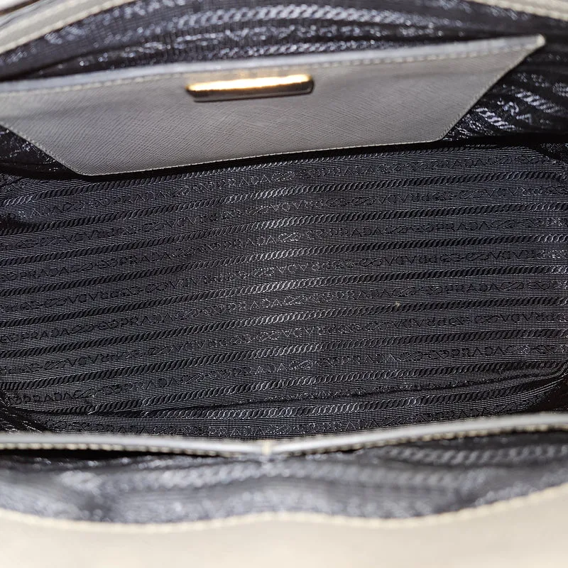 Prada Bicolor Saffiano Leather Galleria Handbag