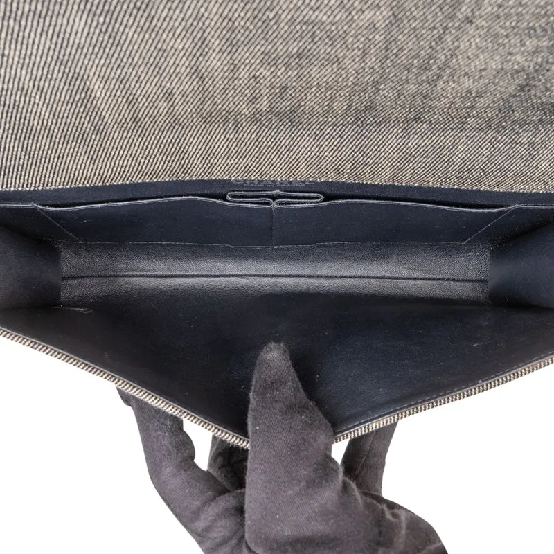 Chanel Denim Chocolate Bar Single Flap Shoulder Bag