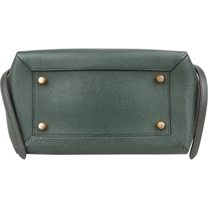 Celine Dark Green Leather Belt Handbag