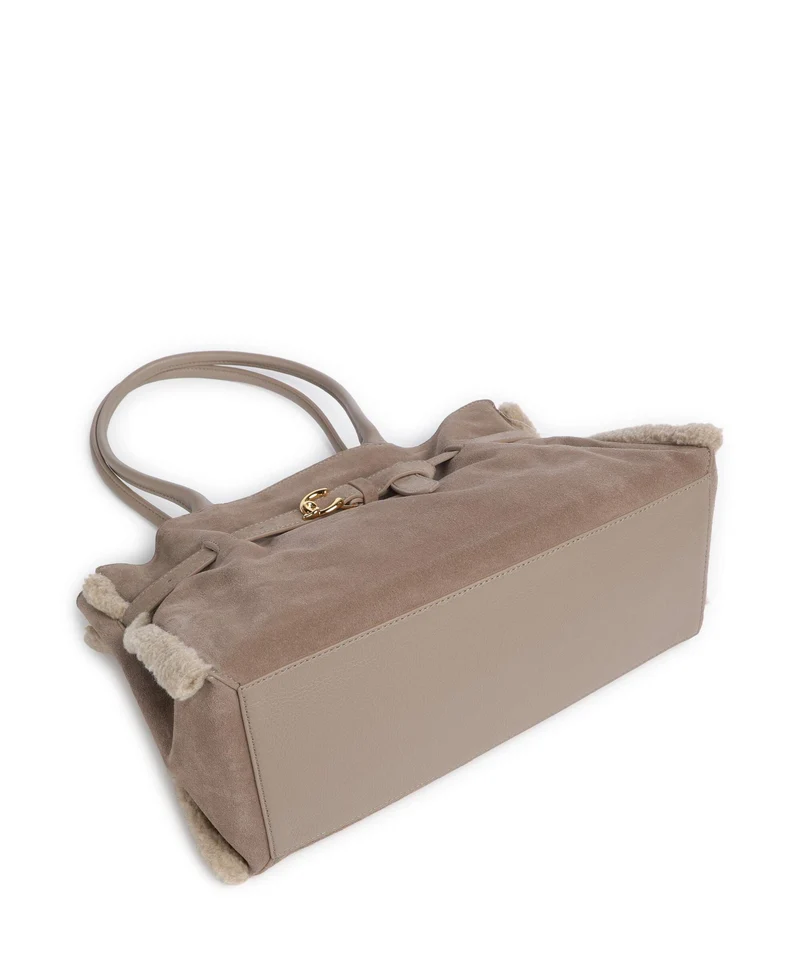 Coccinelle Sabine Soft Suede Shopper warm taupe