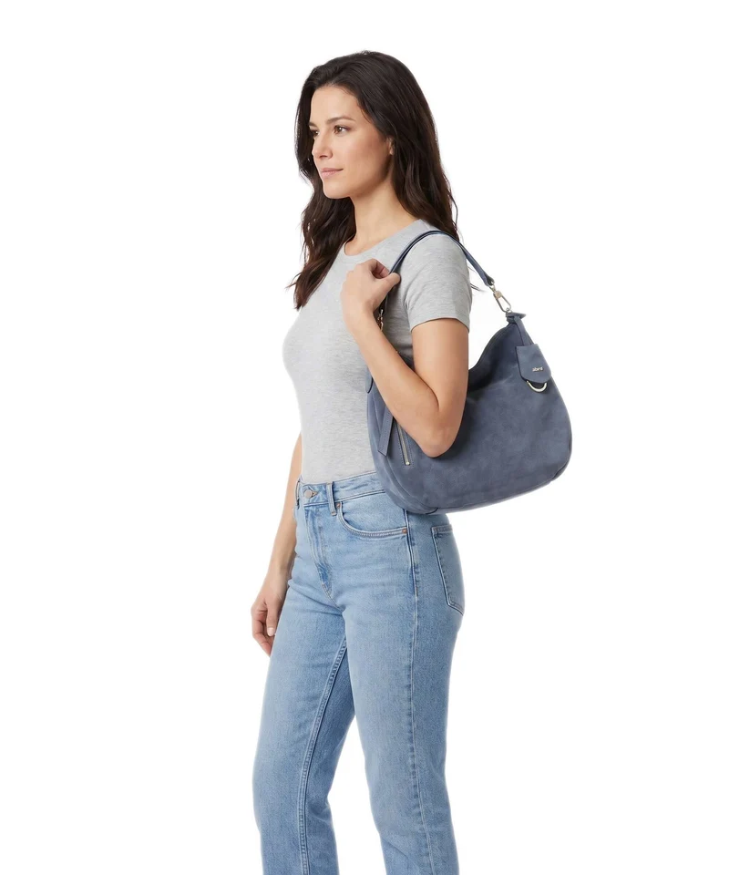 Abro Suede Juna Small Beuteltasche jeans