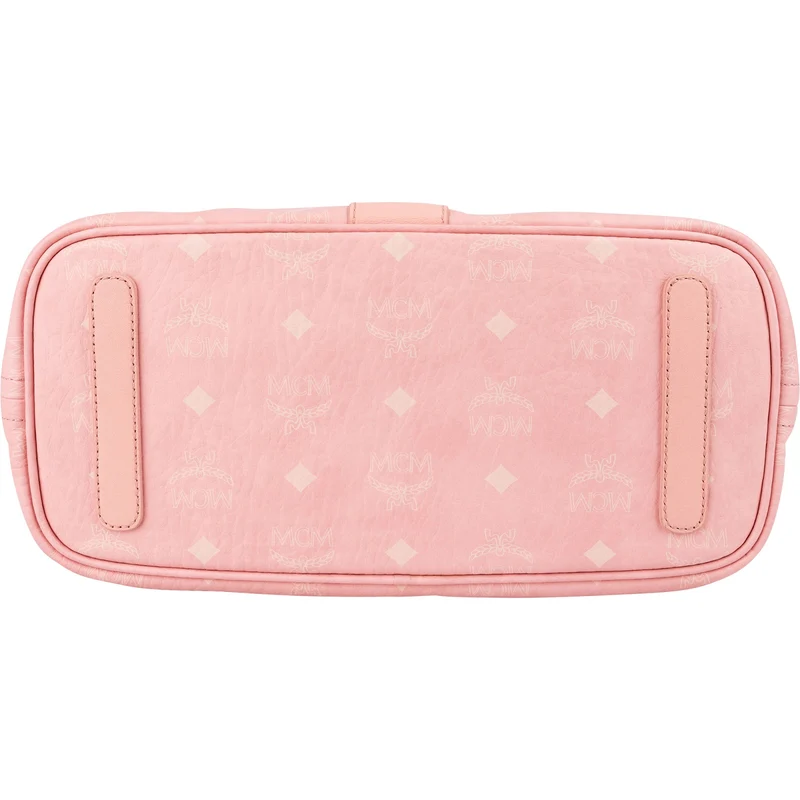 MCM Monogram Visetos Liz Pink Reversible Shopper Tote Shoulder Bag