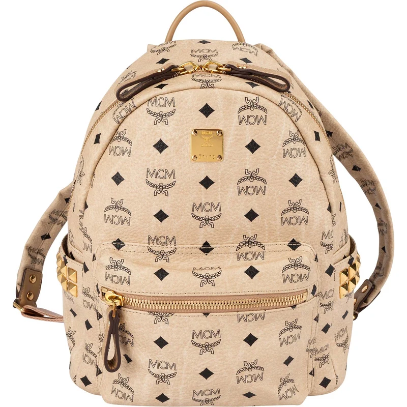 MCM Monogram Visetos Small Sie Studs Stark Backpack