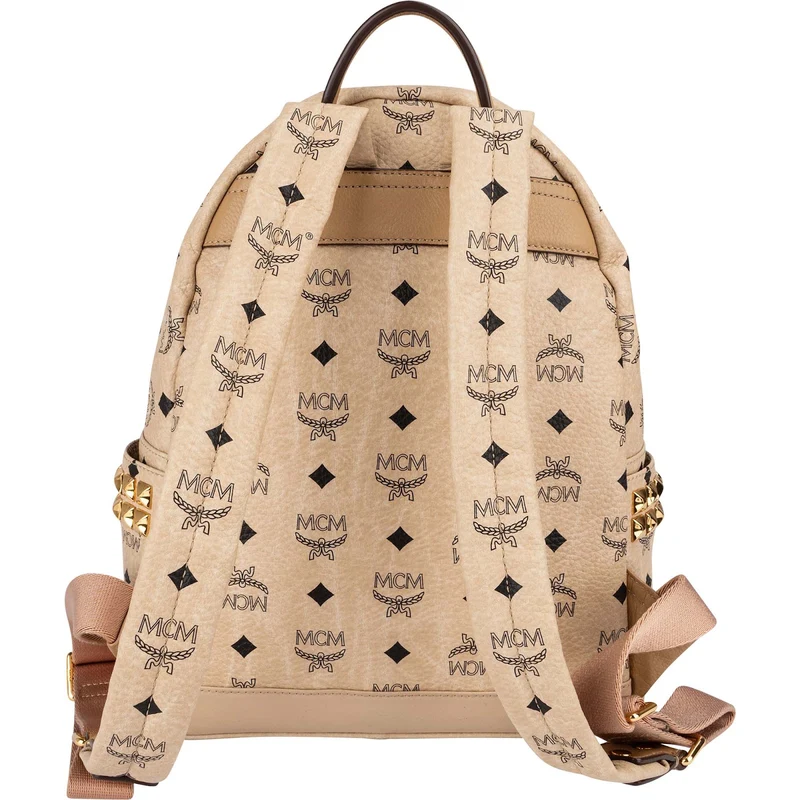 MCM Monogram Visetos Small Sie Studs Stark Backpack
