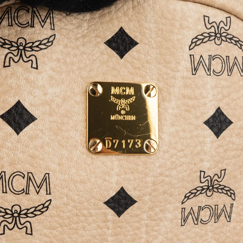 MCM Monogram Visetos Small Sie Studs Stark Backpack