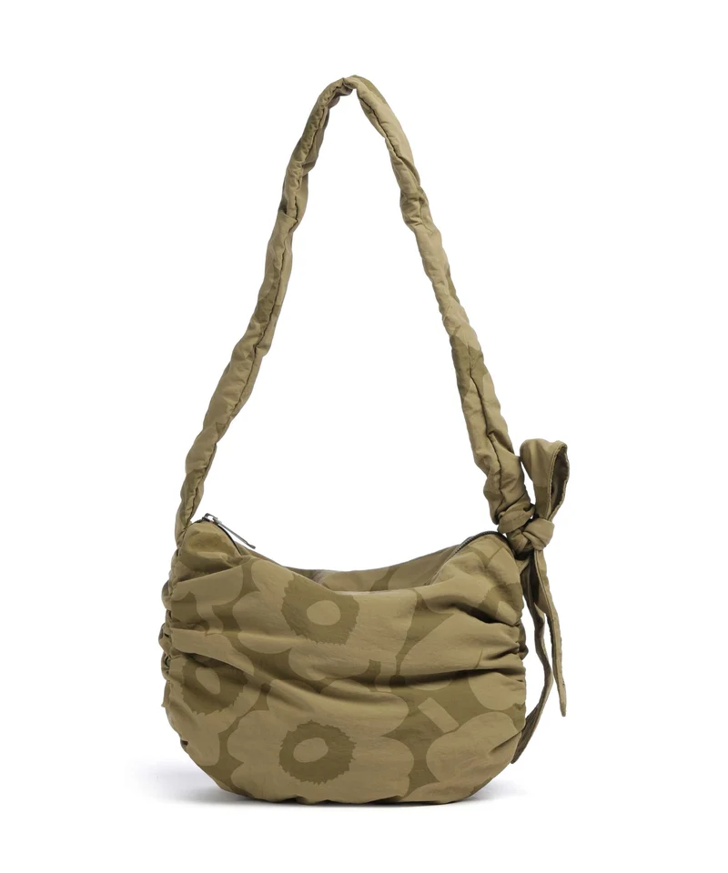 Marimekko Utu M Unikko Schultertasche olive green/khaki green