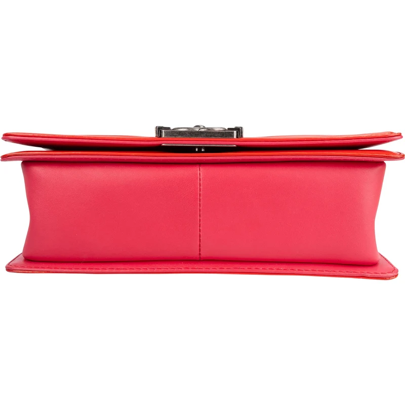 Chanel Quilted Patent Leather Boy Single Flap Crossbody Bag