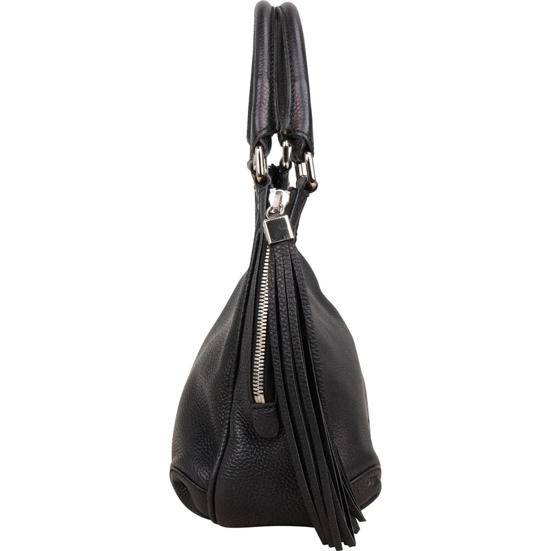 Chanel Grained Calfskin Tassel Hobo Shoulder Bag
