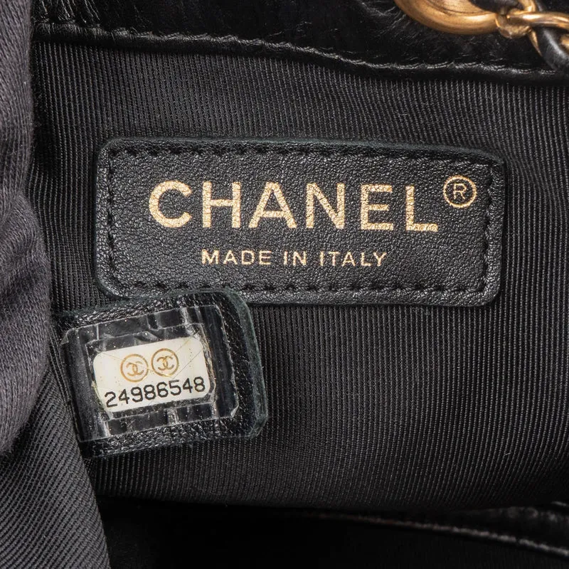 Chanel Pleated Calfskin Small Coco Pleats Drawstring Bucket Crossbody Bag