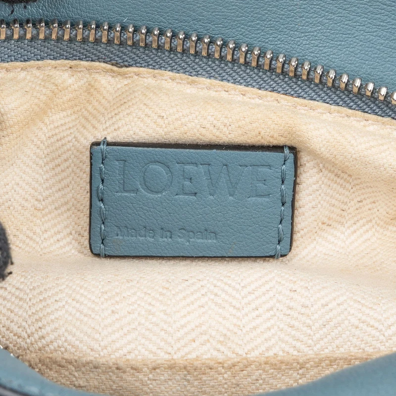 Loewe Blue Calfskin Puzzle Small Handbag
