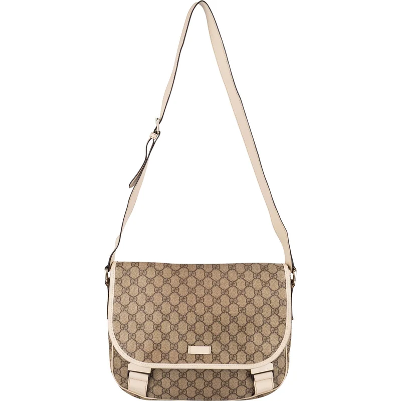 Gucci Monogram GG Supreme Canvas Messenger Crossbody Bag