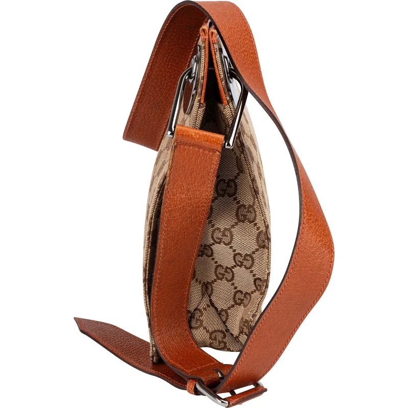 Gucci Monogram GG Canvas Messenger Tote Crossbody Bag