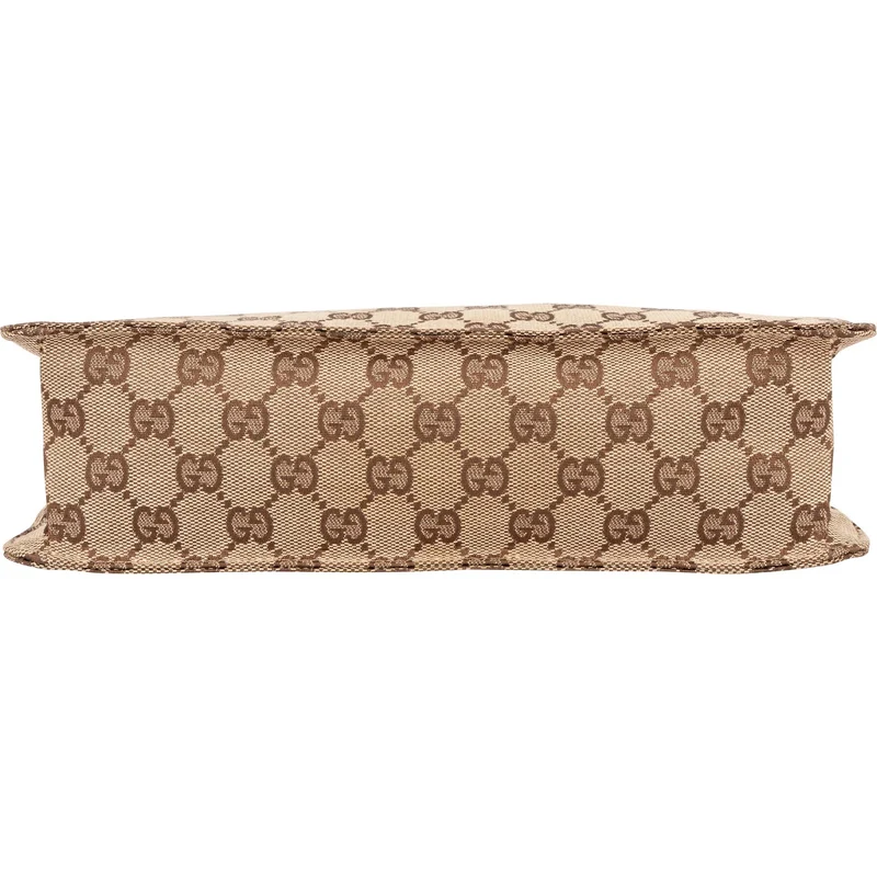 Gucci Monogram GG Canvas Messenger Tote Crossbody Bag