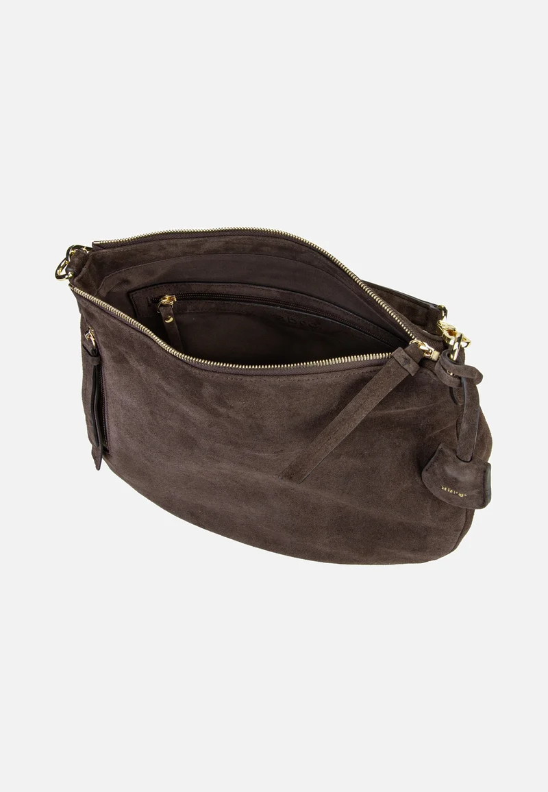 Juna Small Suede Dark Brown - Hobo Bag