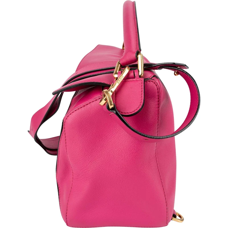 Loewe Pink Calfskin Puzzle Handbag