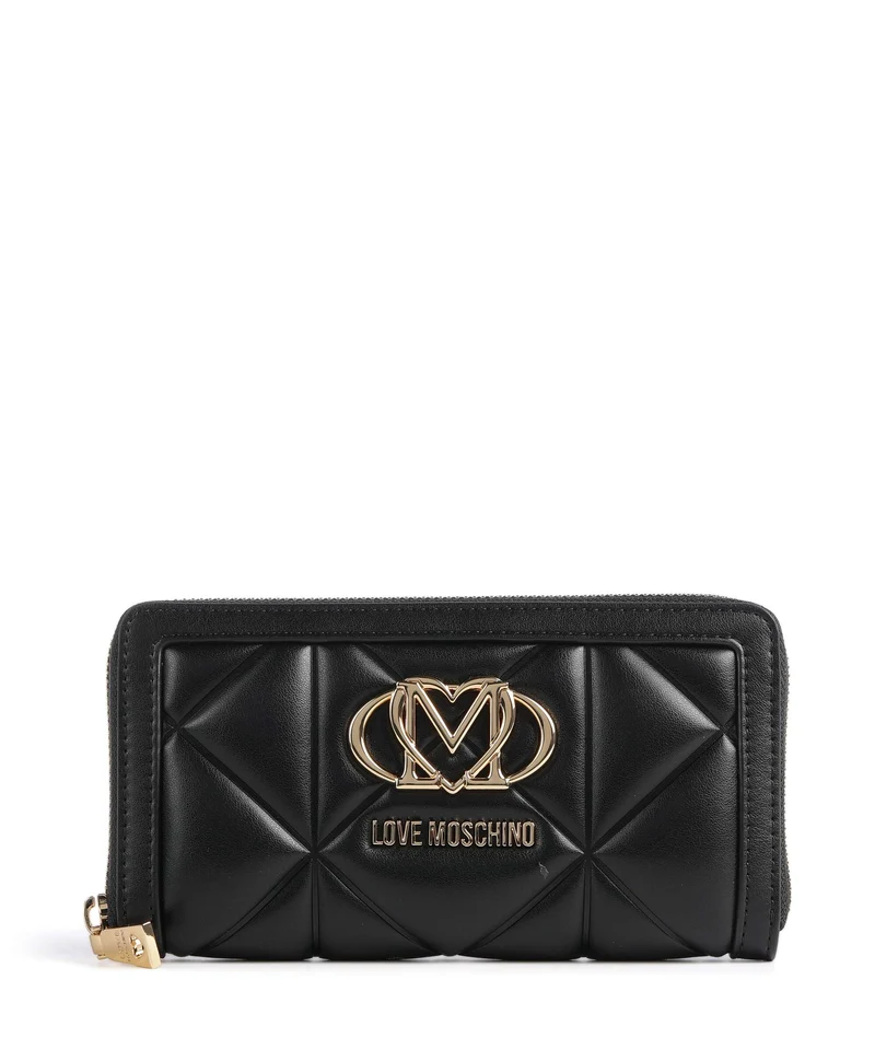 Love Moschino Embossed Q Geldbörse nero
