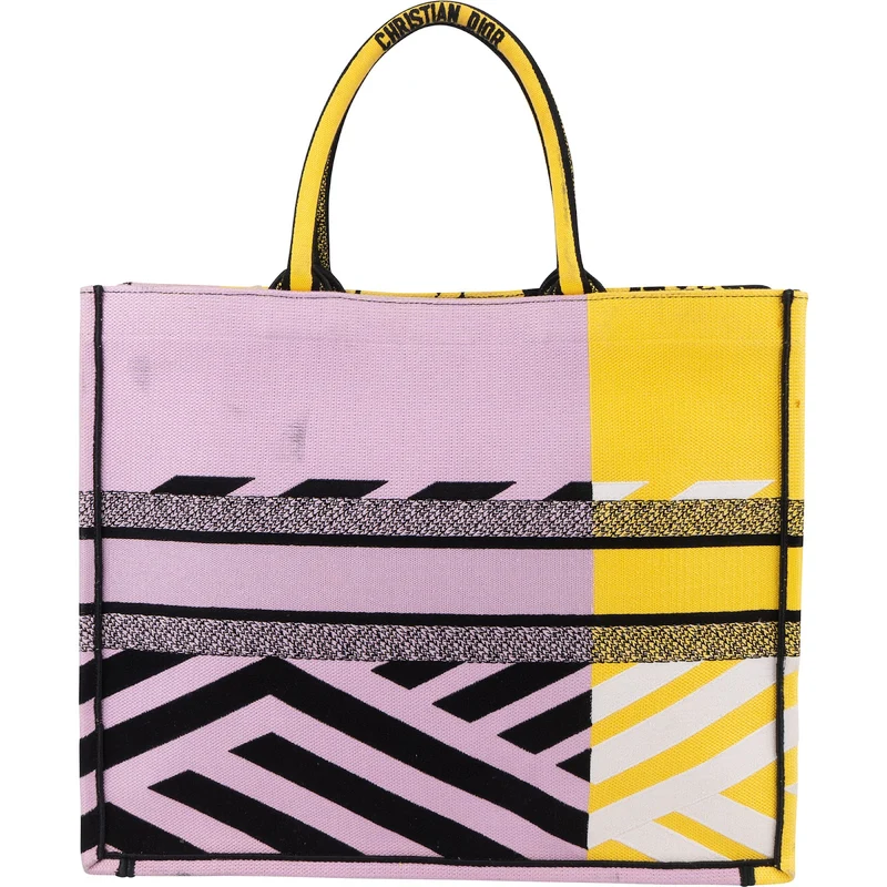 Christian Dior Embroidered Canvas D-Jungle Pop Book Tote Handbag