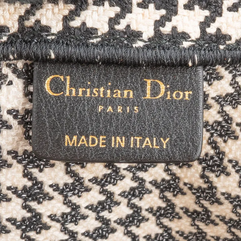 Christian Dior Houndstooth Monogram Canvas Book Tote Handbag