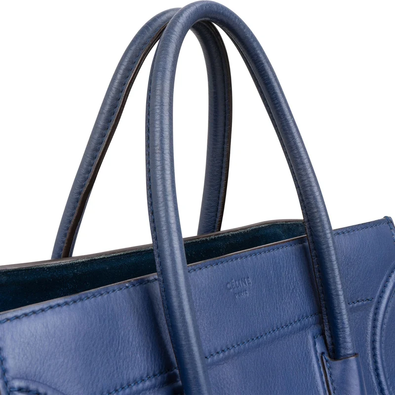 Céline Blue Leather Phantom Handbag