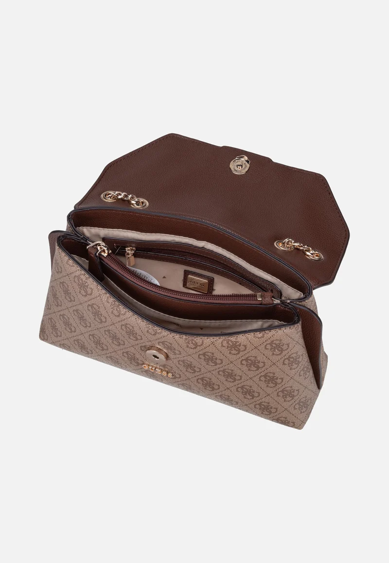Lindsey Convertible Flap 49210 Latte Logo - Crossbody Bag