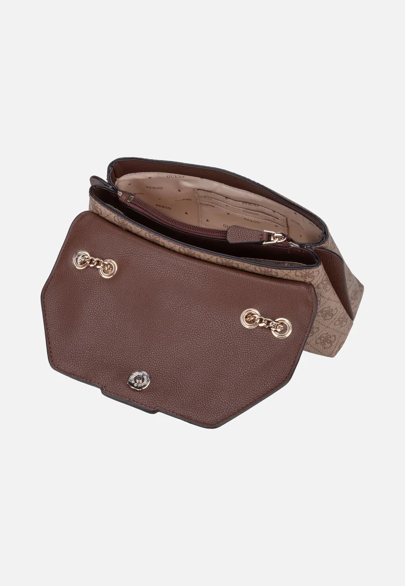Lindsey Convertible Flap 49210 Latte Logo - Crossbody Bag