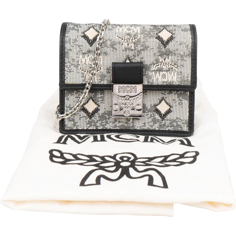 MCM Visetos Monogram Jacquard Patricia Micro Crossbody Bag