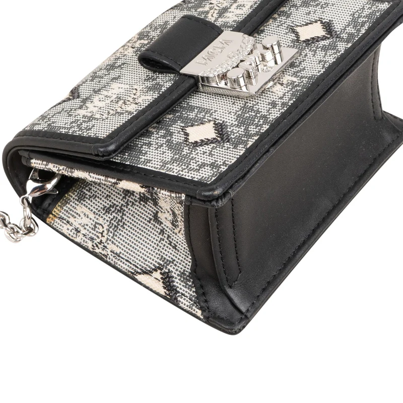 MCM Visetos Monogram Jacquard Patricia Micro Crossbody Bag