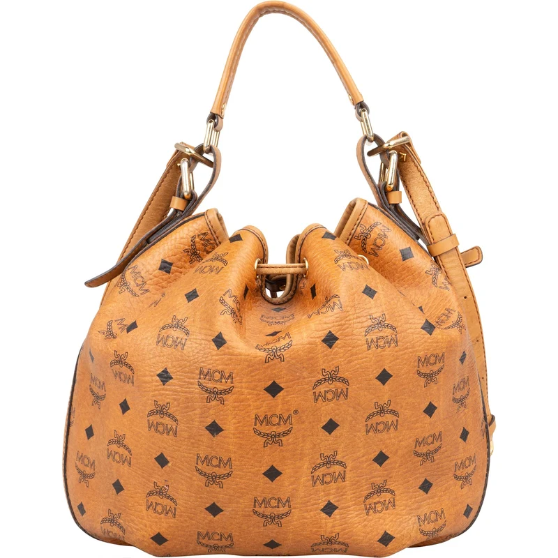 MCM Monogram Visetos Essential Drawstring Crossbody Handbag