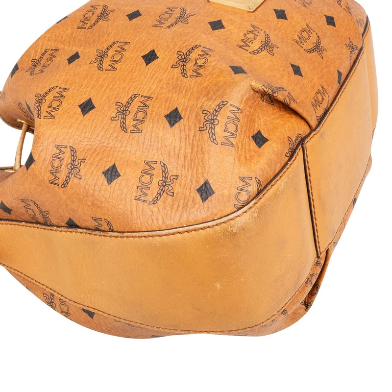 MCM Monogram Visetos Essential Drawstring Crossbody Handbag